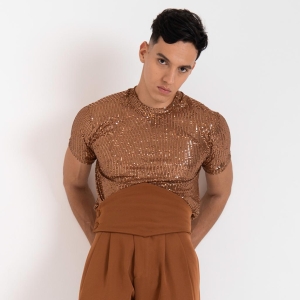 Camiseta Brillante Bronce _2